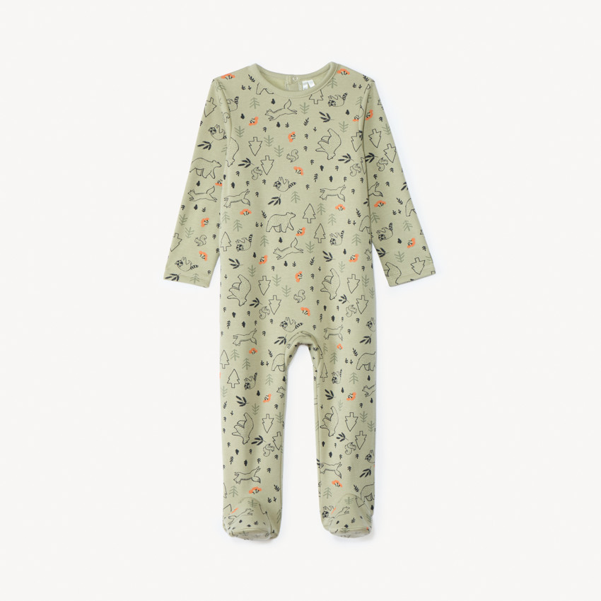 Dors-bien imprimé forêt pour bébé garçon avec ouvertures différentes selon l'âge 