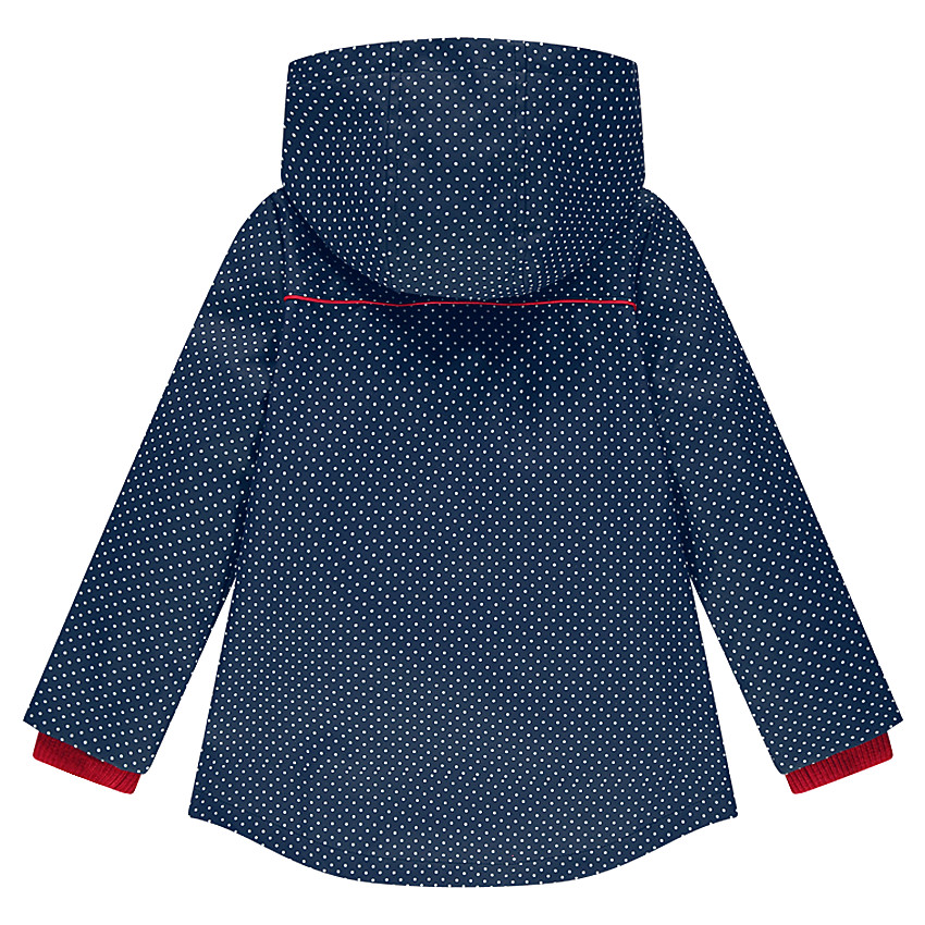 Coupe-vent à pois imperméable à capuche doublée jersey 