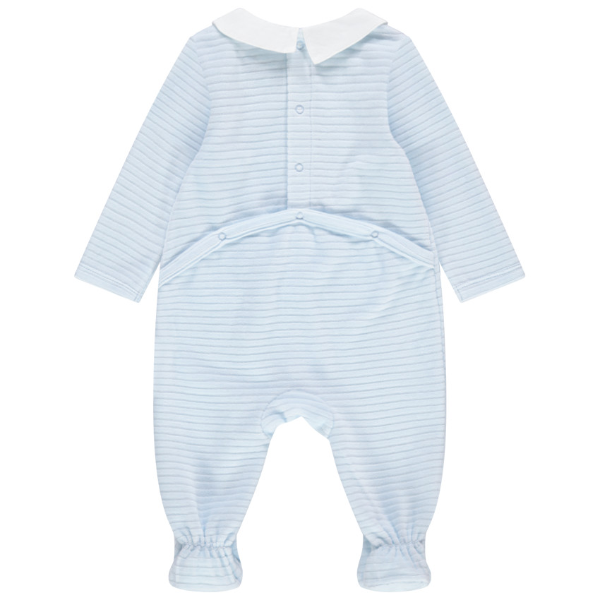 Dors-bien côtelé en velours à boutons fantaisie pour bébé garçon 