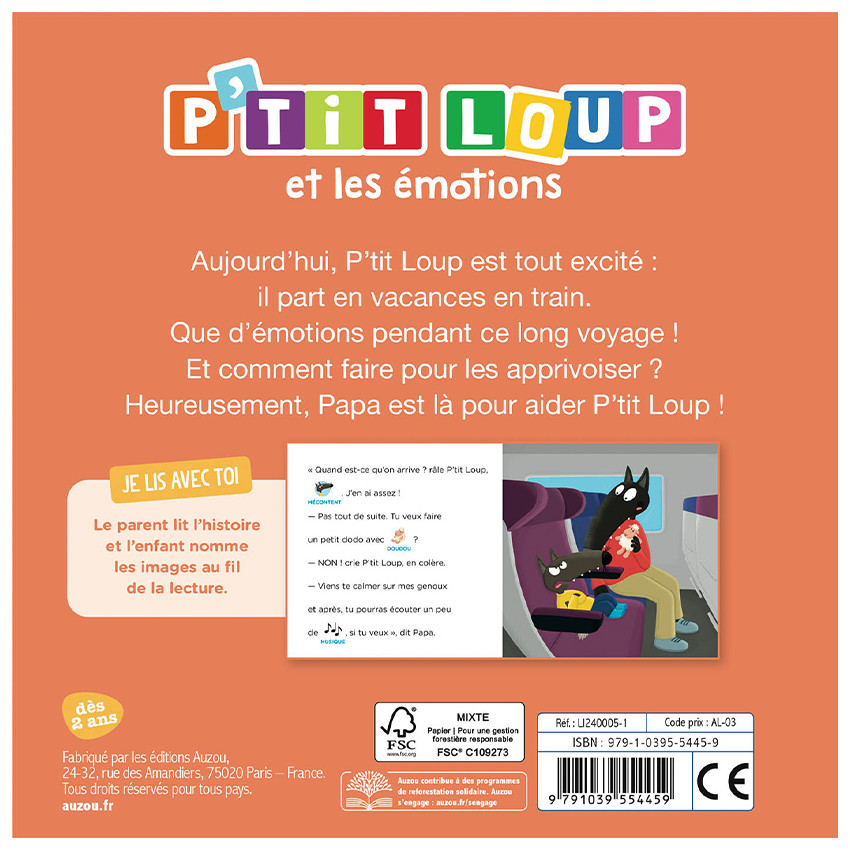 Livre "P'tit loup et les émotions" 3ans+ 