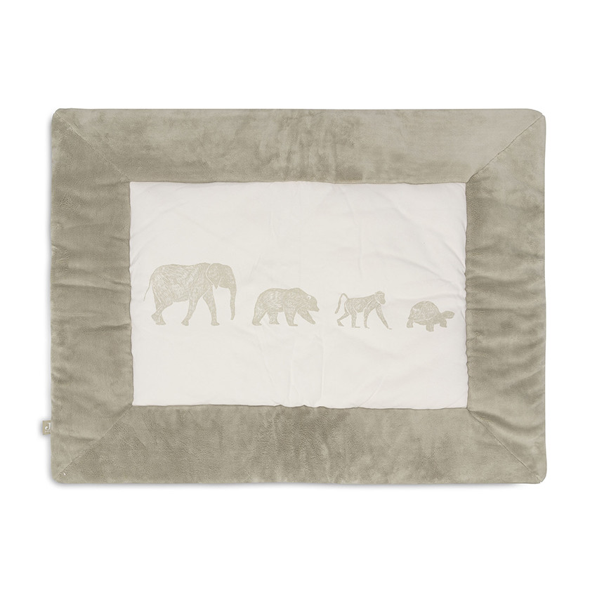Tapis de jeu réversible 75 x 95 cm Animals olive green 