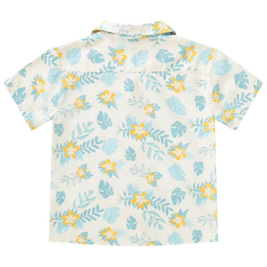Chemise manches courtes imprimé feuillage pour garçon 