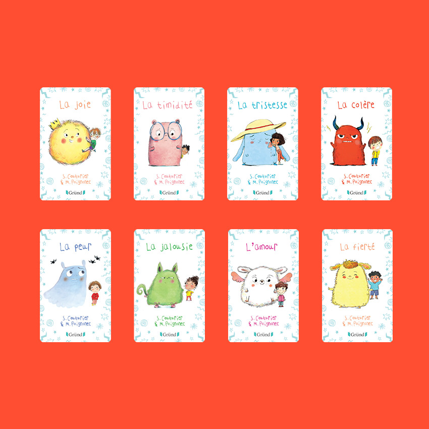 Pack de 8 cartes à écouter "Ma petite bibliothèque des émotions" 