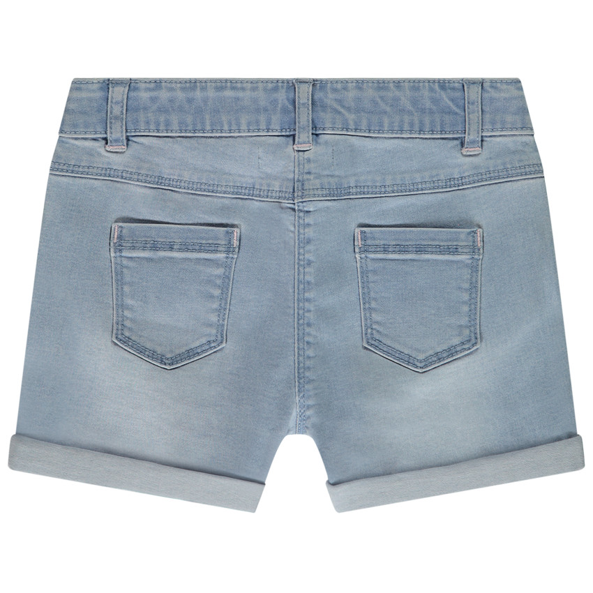 Short en denim avec coeurs en sequins pour fille 