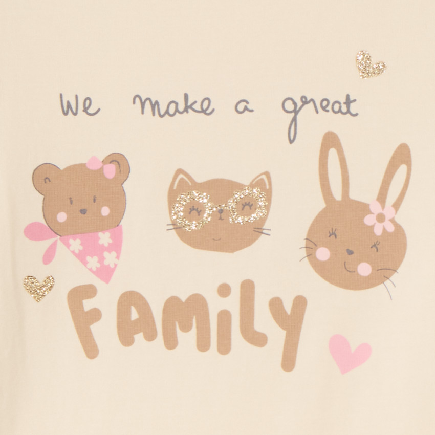 T-shirt manches longues print animaux pour bébé fille 