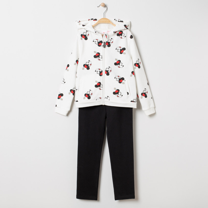 Jogging en molleton avec veste à capuche imprmée Minnie Disney 