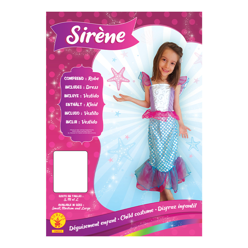 Déguisement de sirène taille 7-8 ans Main Déguisement de sirène taille 7-8 ans