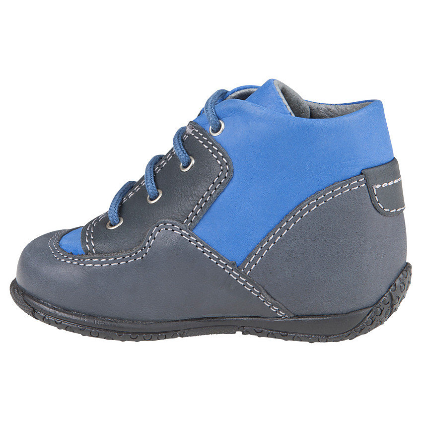 Bottillons à lacets en cuir avec broderies colorées 