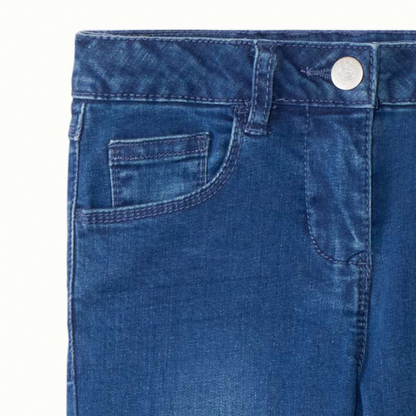 Jean skinny uni en denim pour fille  