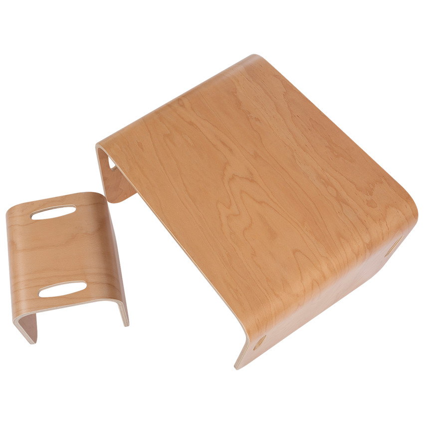 Meuble 3-en-1 bureau banc et table avec 1 chaise 