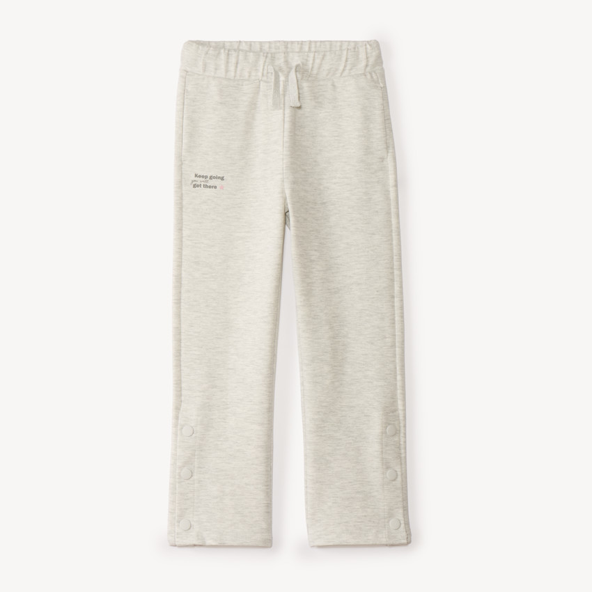 Pantalon de jogging fille large et pressionné