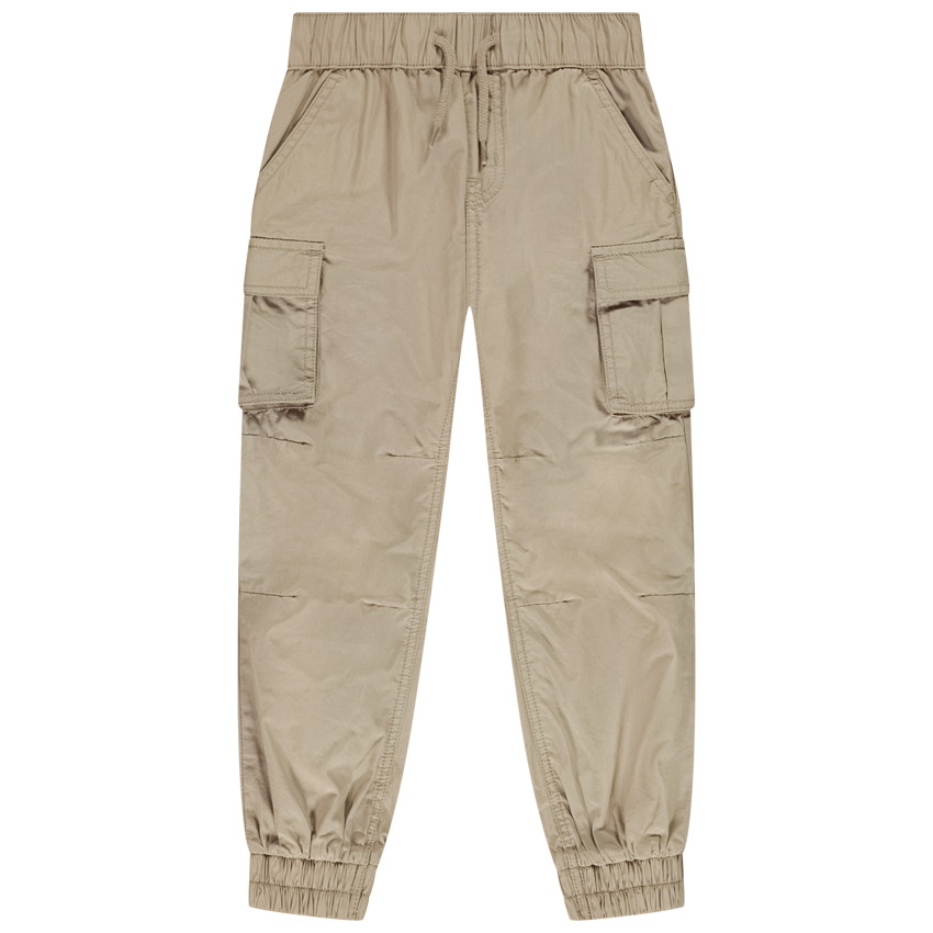 pantalon cargo style parachute à poches pour garçon - savannah tan