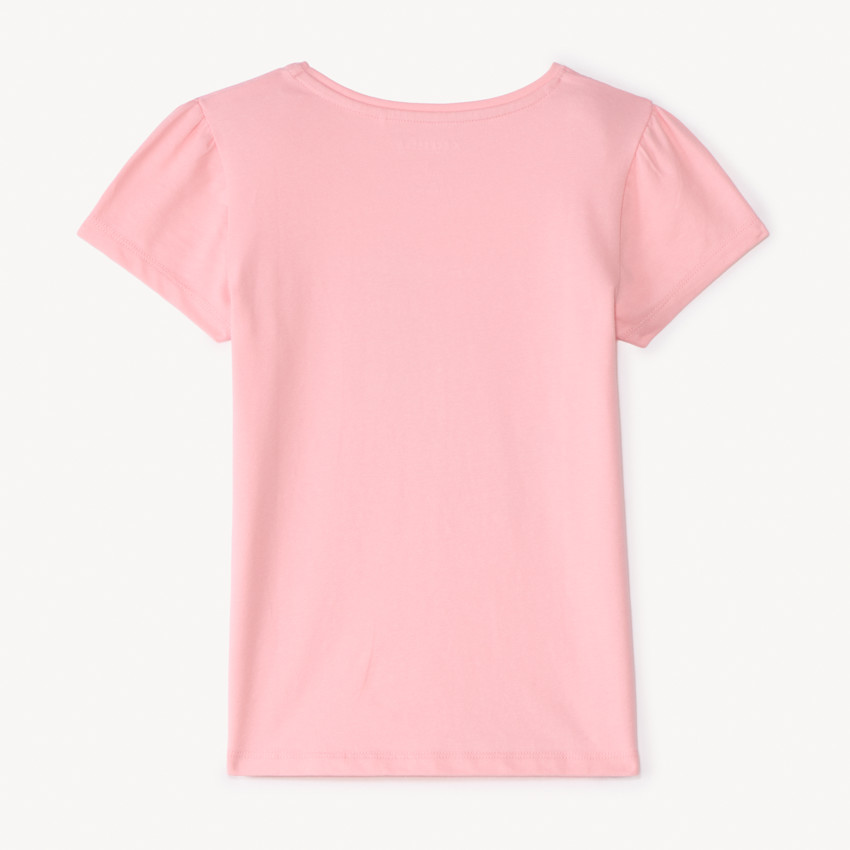 T-shirt manches courtes print fantaisie pailletées pour fille 
