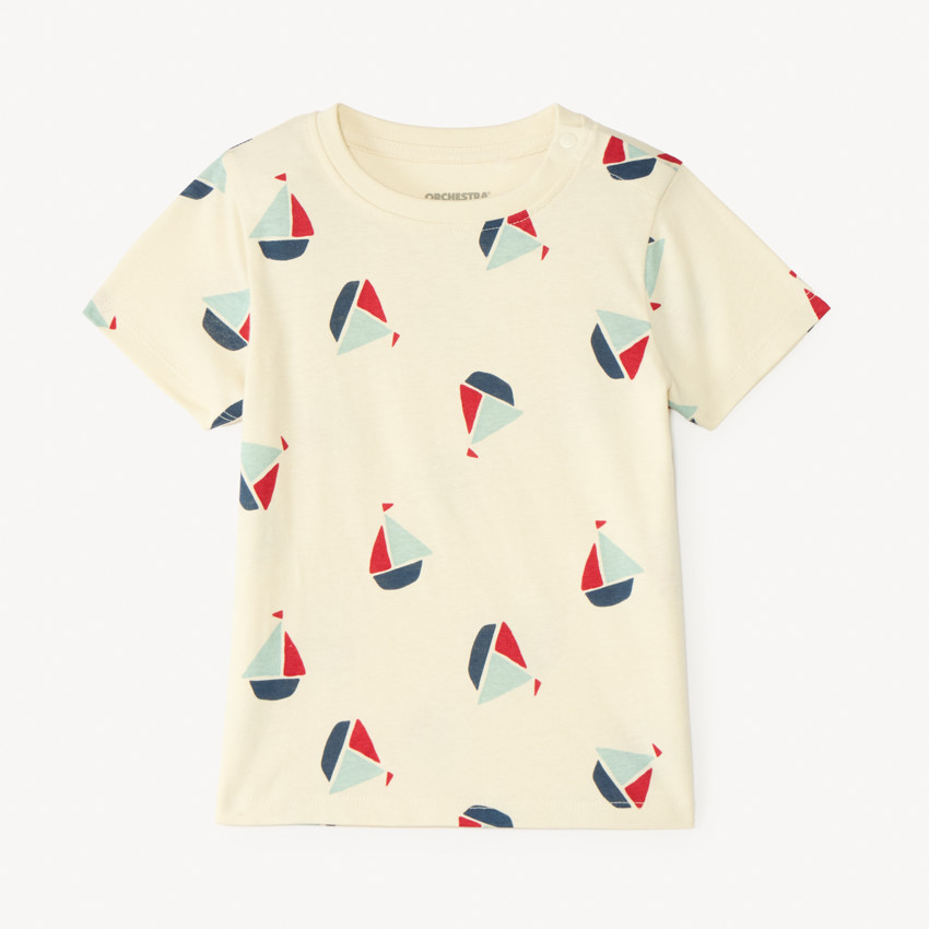 T-shirt manches courtes imprimé fantaisie pour bébé garçon 