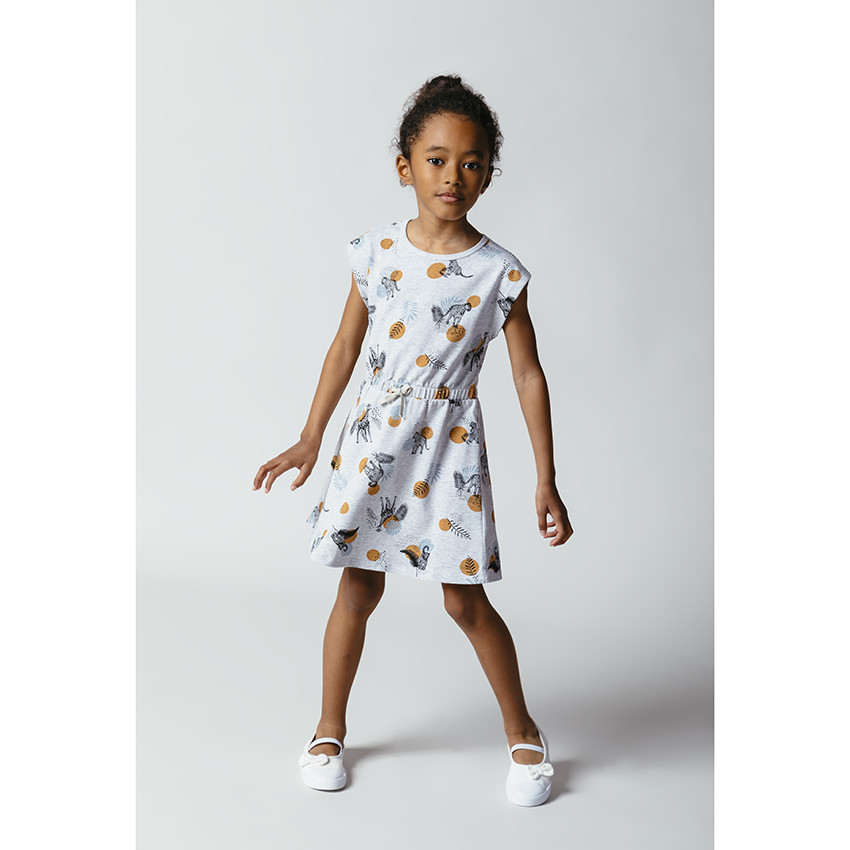 Robe en jersey sans manches imprimée léopards 