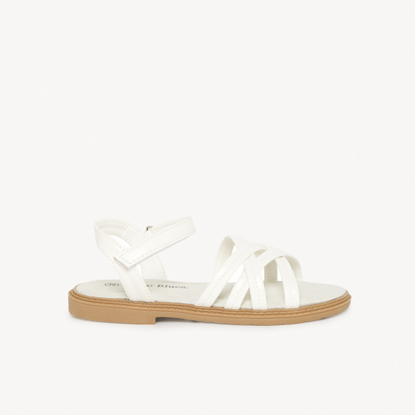 Sandales blanches à brides croisées pour fille 