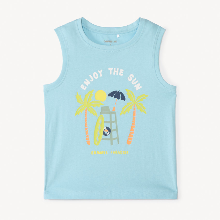Débardeur en jersey motifs fantaisie pour garçon