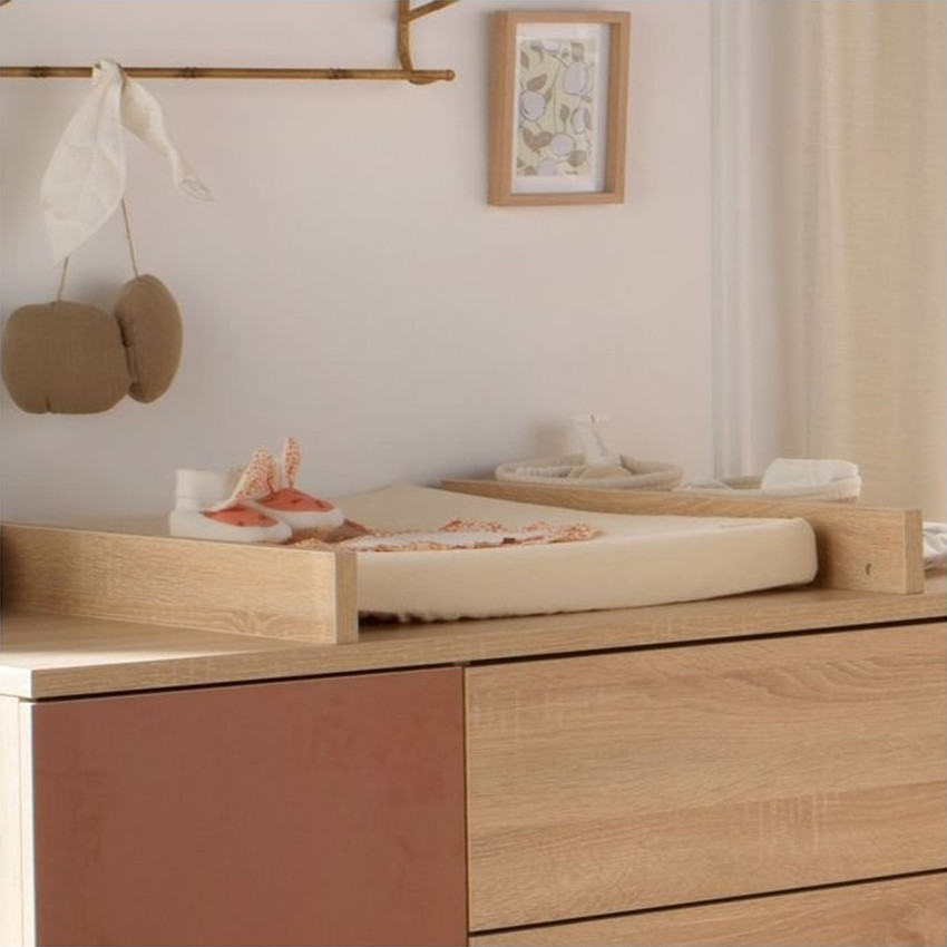 Matelas à langer + serviette éponge en double gaze Vanilla 