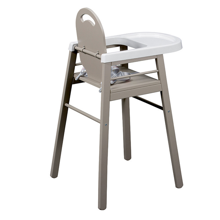 Chaise haute fixe Lili - Gris Clair 