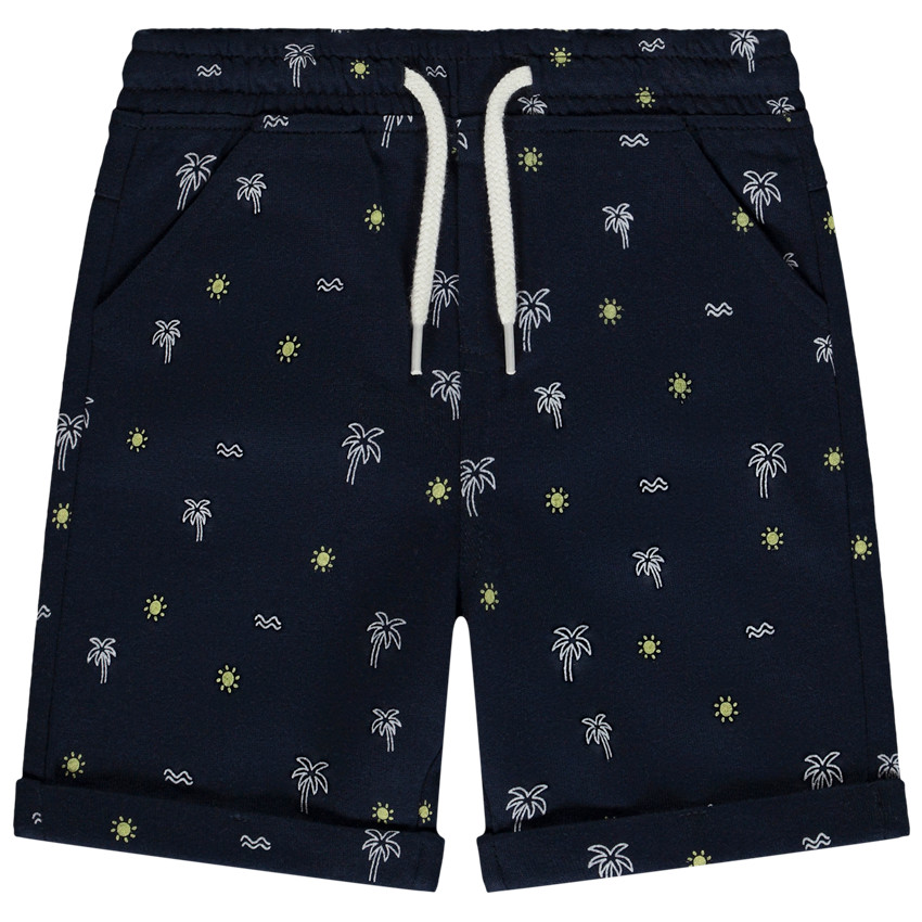 Bermuda molleton imprimé palmiers pour bébé garçon 