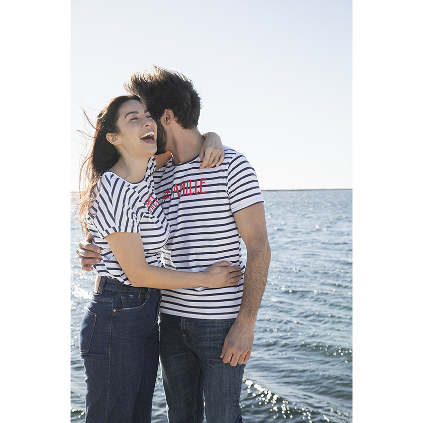 T-shirt marinière à manches courtes pour homme 