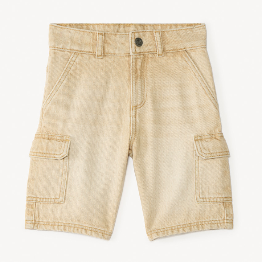 Bermuda style cargo en denim pour garçon 