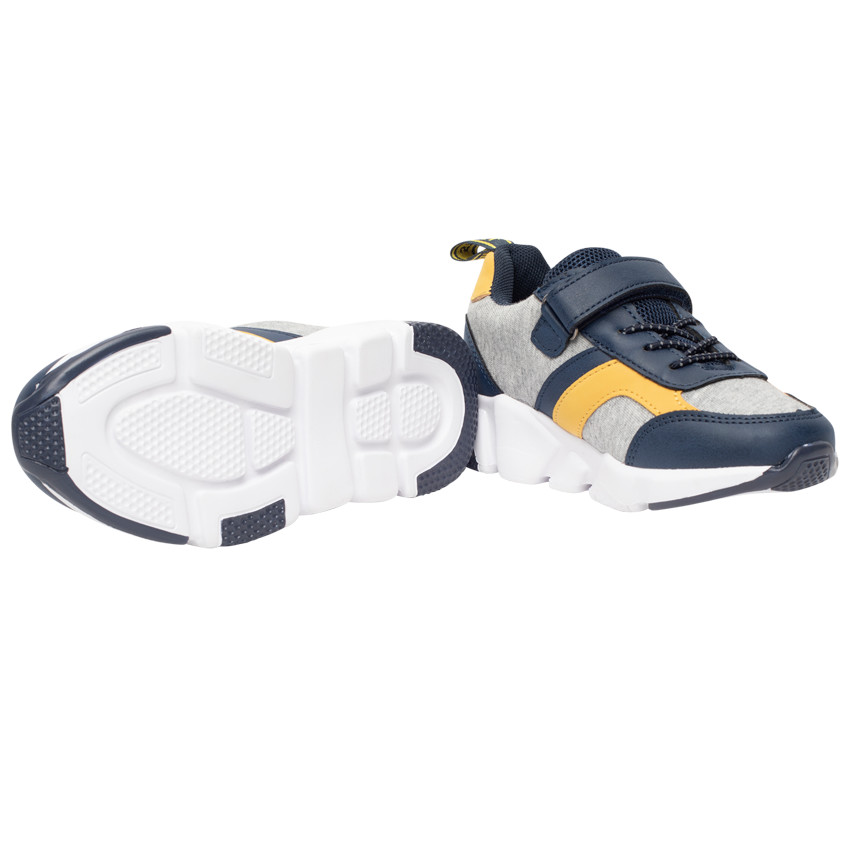 Baskets de sport basses avec empiècements bi-matière pour garçon 