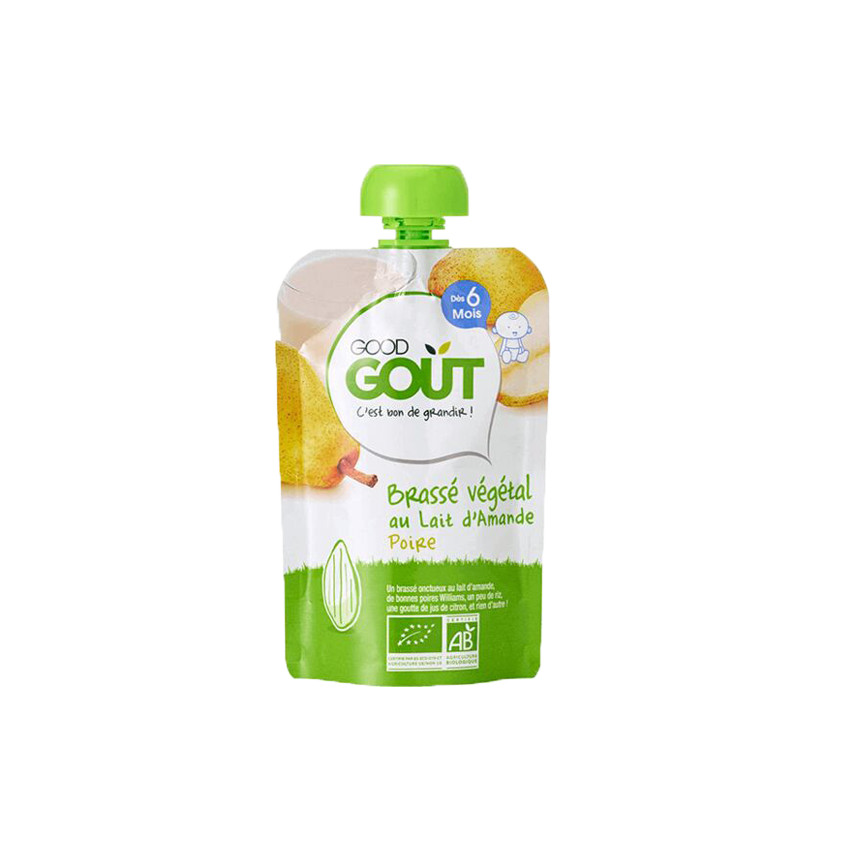 Brassé végétal au lait d'amande et poire - 90g Main Brassé végétal au lait d'amande et poire - 90g