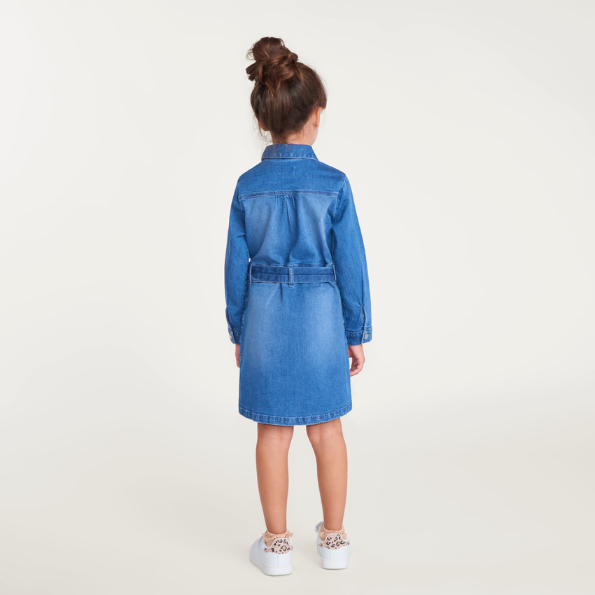 Robe en jean manches longues fille 