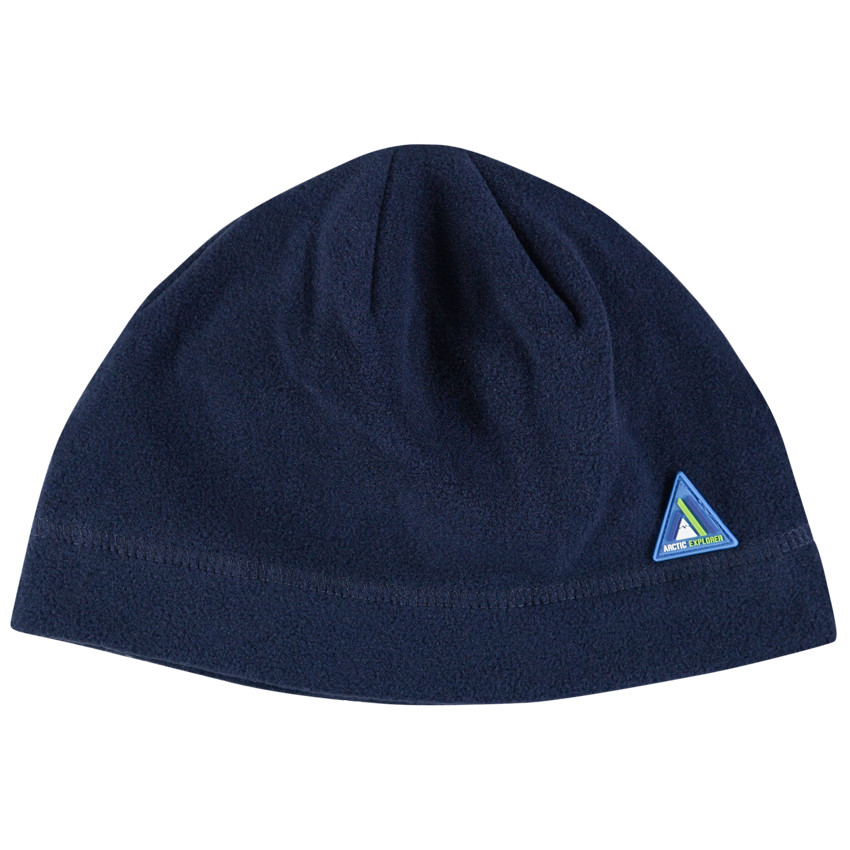 Bonnet de ski en micropolaire avec badge en gomme 