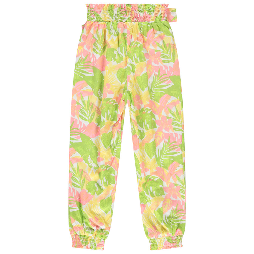 Pantalon fluide imprimé exotique pour fille 