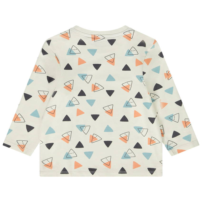 T-shirt manches longues imprimé triangles pour bébé garçon 