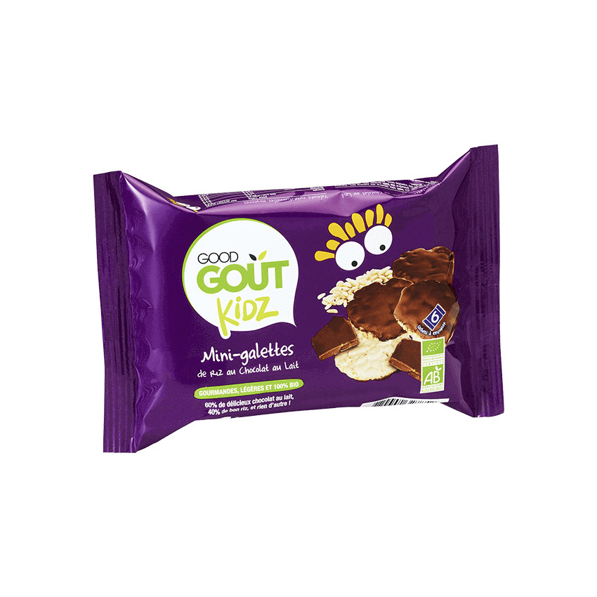 Mini galettes de riz au chocolat au lait - 84g 