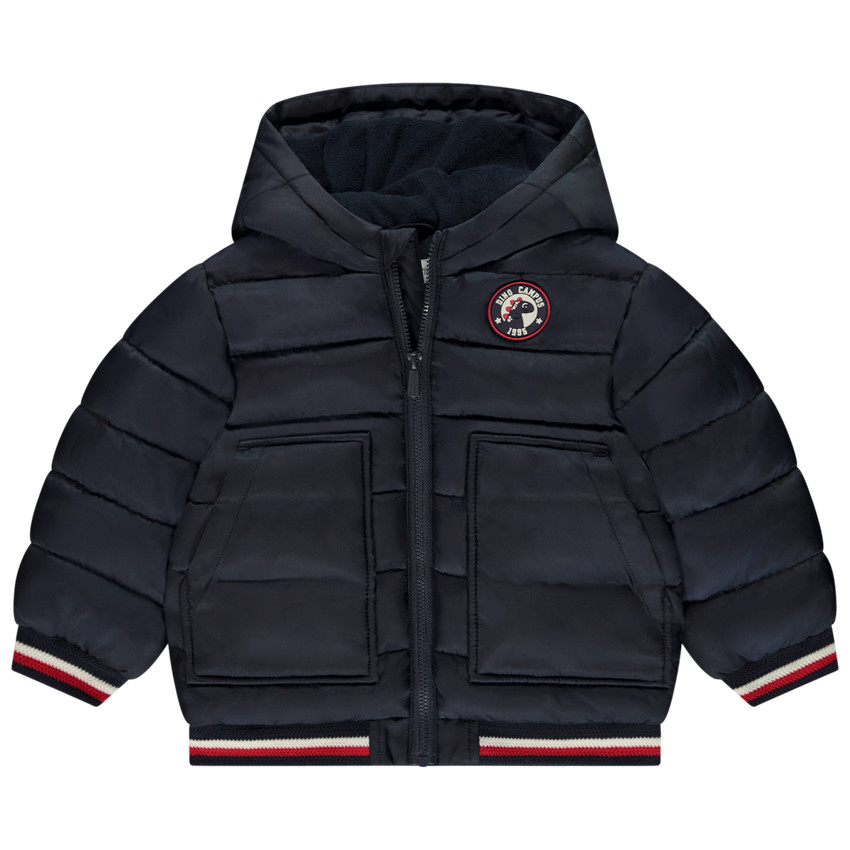 Doudoune en toile effet matelassé avec badge fantaisie pour bébé garçon