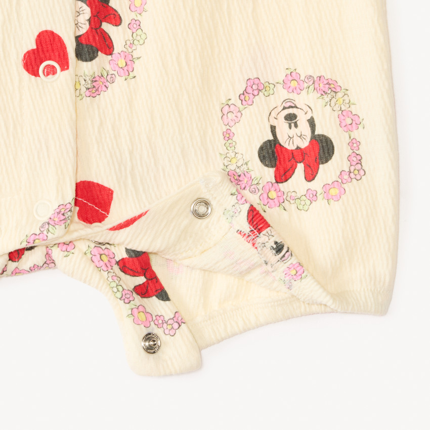 Combinaison courte à manches bouffantes Minnie Disney pour bébé fille  