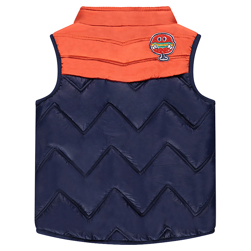 Doudoune sans manches avec badges hot dog et hamburger 