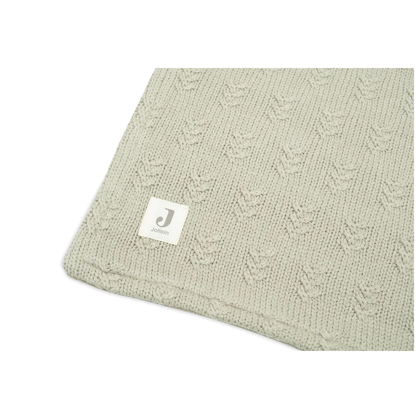 Couverture berceau Grain Knit Fleece 75x100cm - Vert Olive/Velvet 