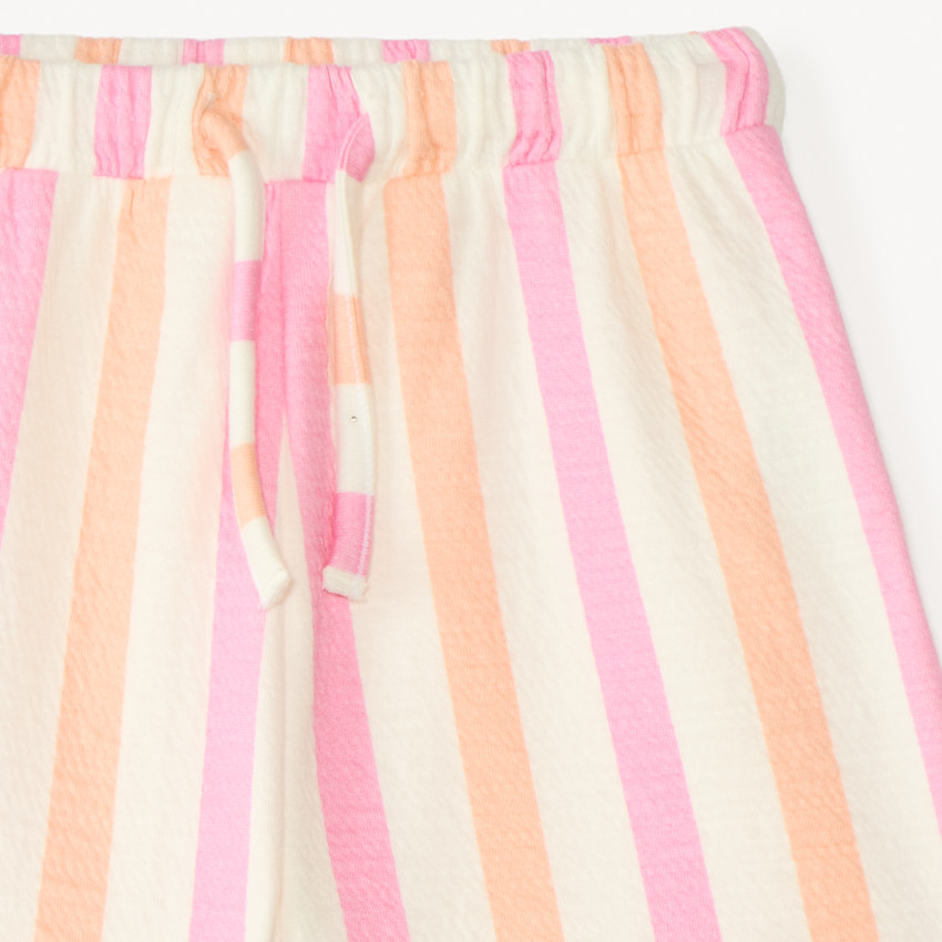 Short en tubique rayé pour fille 