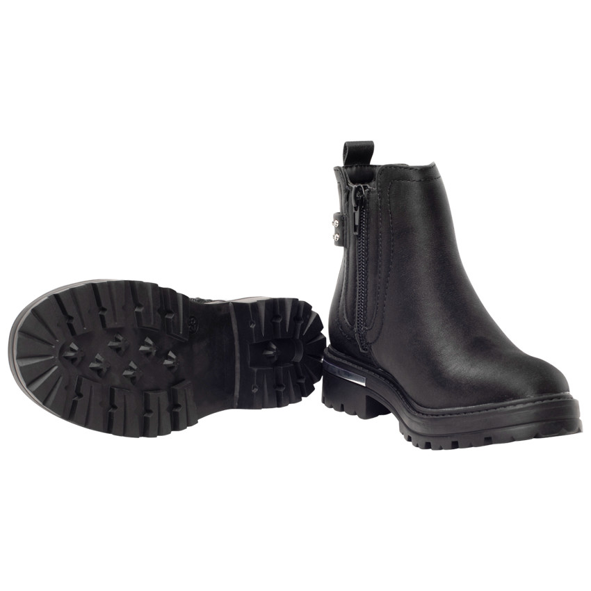 Bottillons à semelle chunky et lanière à rivets pour fille 