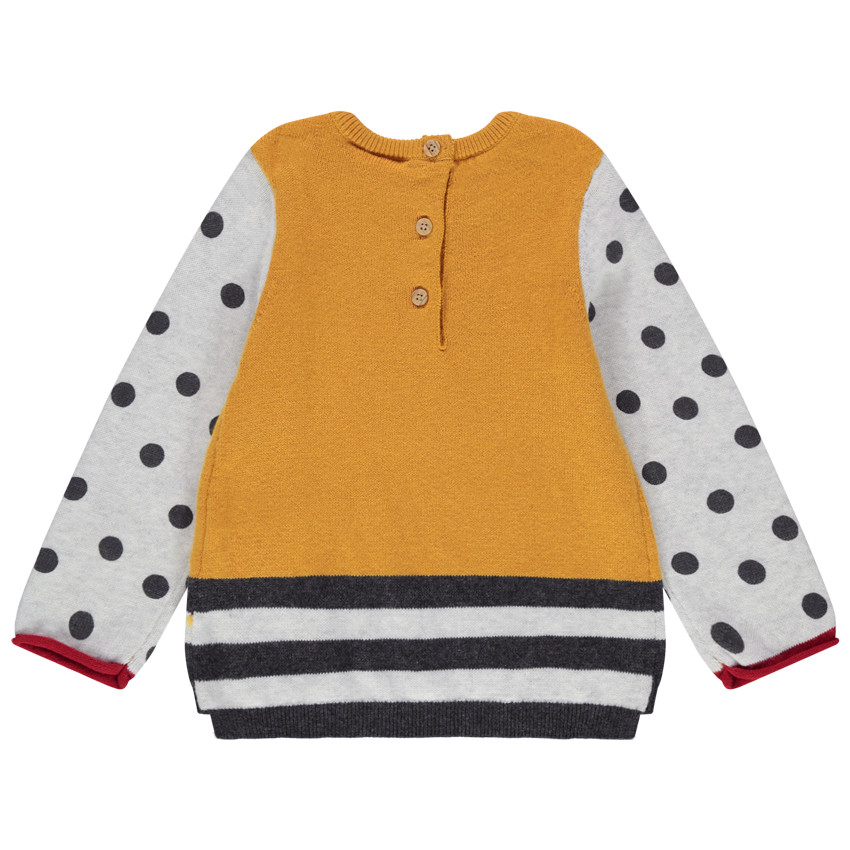 Pull en tricot à pois et rayures serti Minnie Disney 