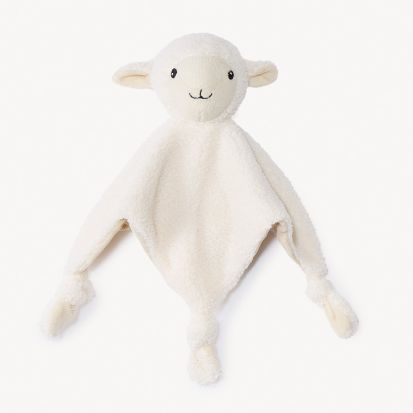 Doudou mouton en sherpa et velours pour bébé