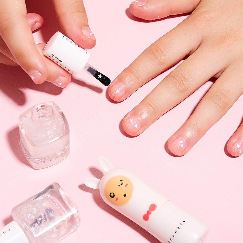 Mini vernis à l'eau top-coat Étoiles transparent 