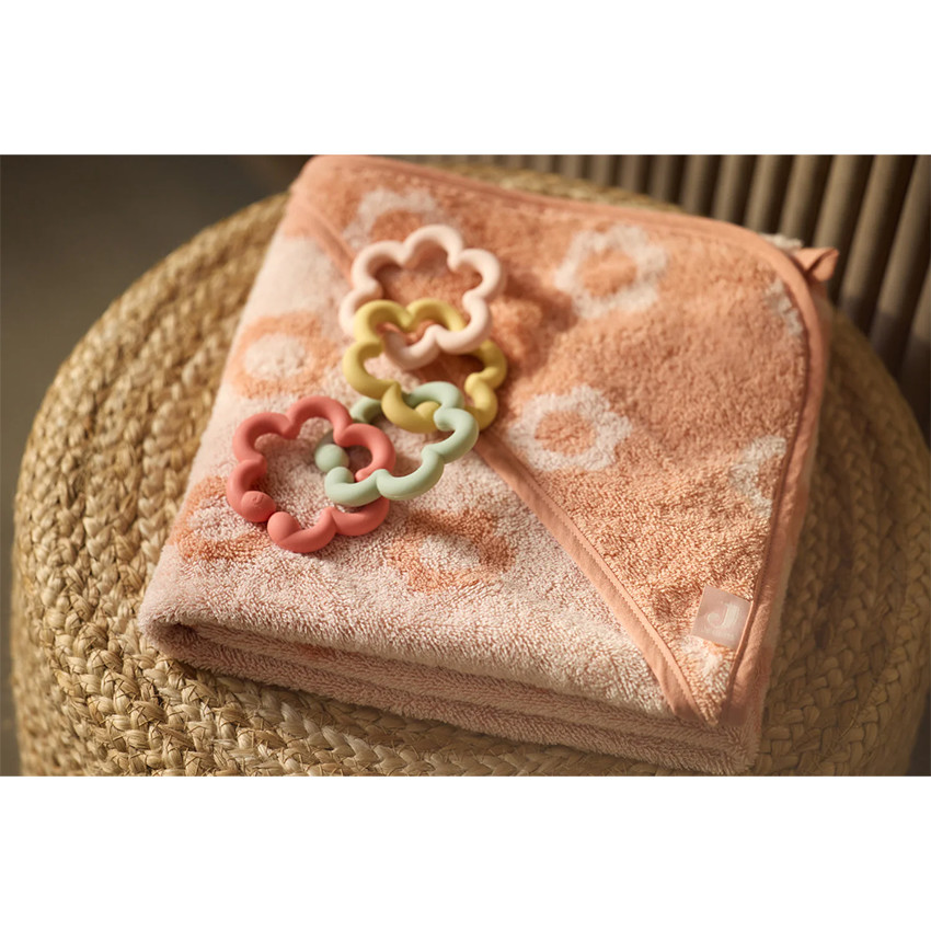 Cape de bain éponge 75x75cm Jacquard Flower 