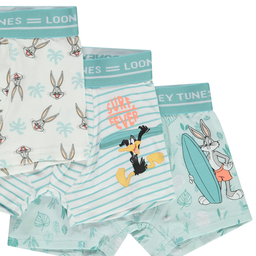 Lot de 3 boxers fantaisie Looney Tunes Warner pour garçon 