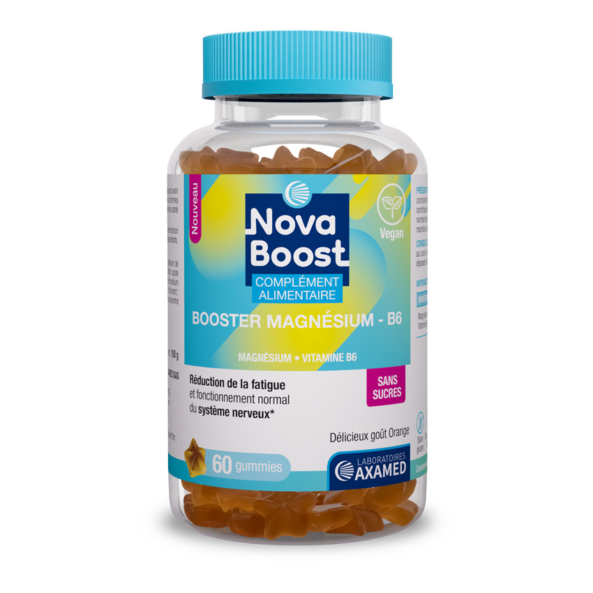Gummies vegan booster magnésium et vitamine B6 Orange 