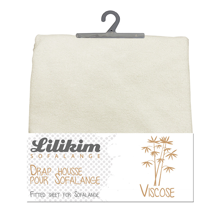 Drap housse en viscose pour matelas à langer Sofalange – Crème 