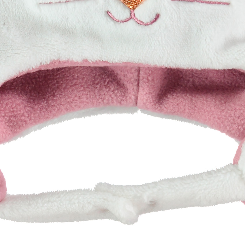 Ensemble bonnet avec oreilles de lapin en relief et écharpe en sherpa 