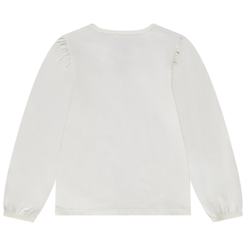 T-shirt manches longues motif papillon en strass pour fille 