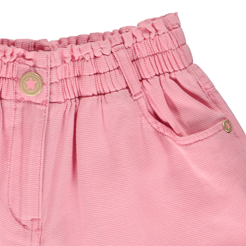 Short uni en toile armurée pour fille 