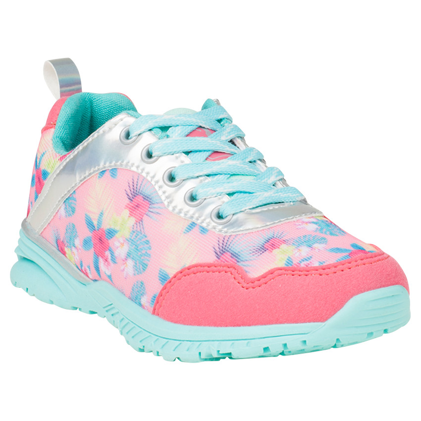 Baskets de sport multicolores imprimées fleurs  
